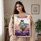 Osaka Castle - Japan - Travel Art Wall Deco Poster - Art Print - Travel Art Poster