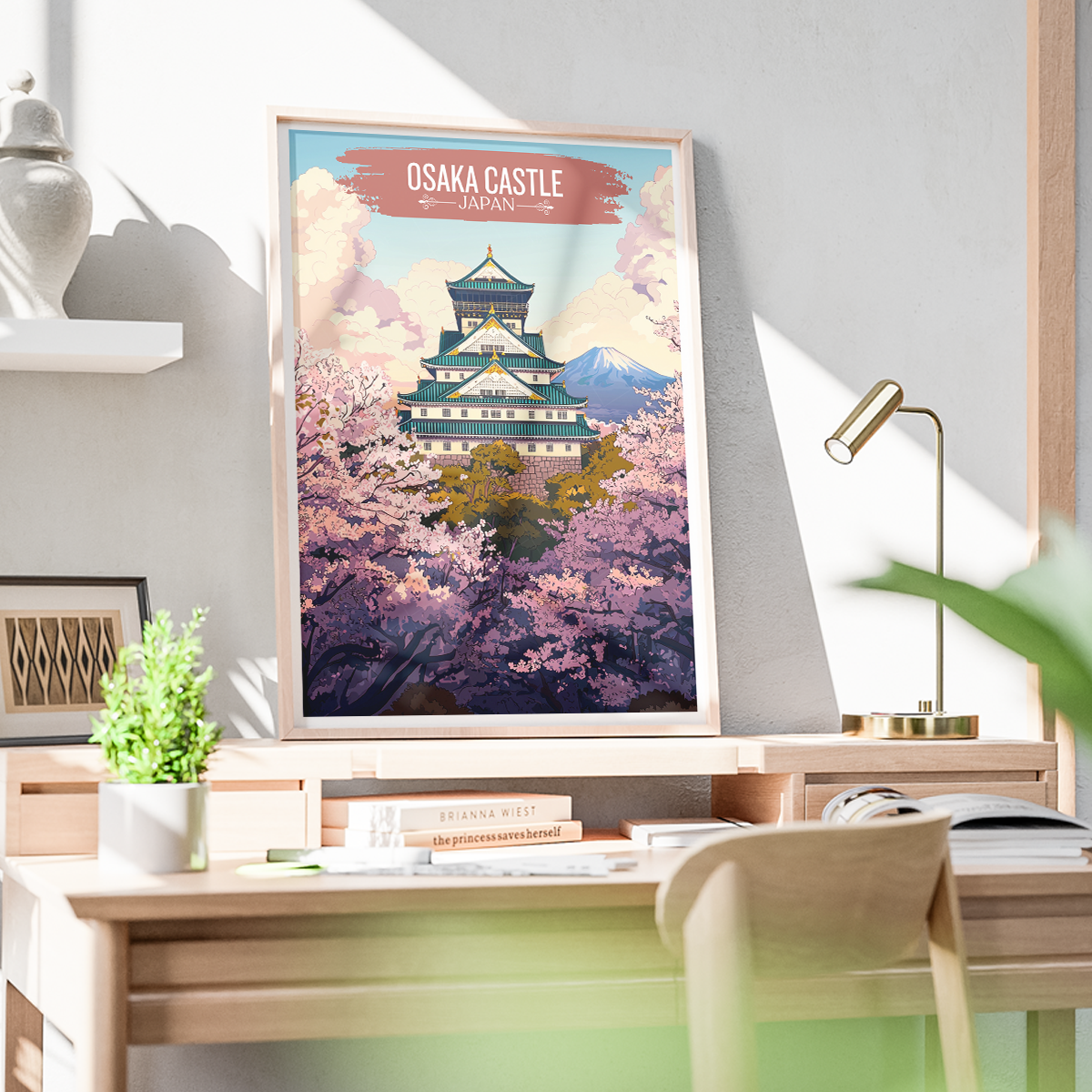 Osaka Castle - Japan - Travel Art Wall Deco Poster - Art Print - Travel Art Poster