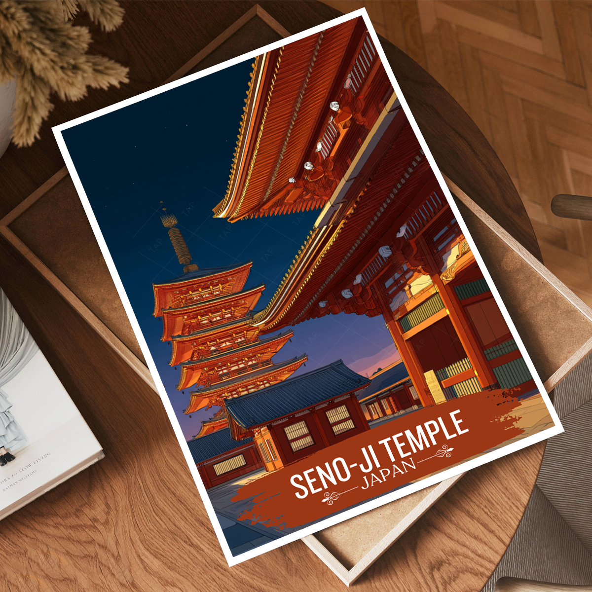 Seno-Ji Temple - Japan - Travel Art Wall Deco Poster - Art Print - Travel Art Poster