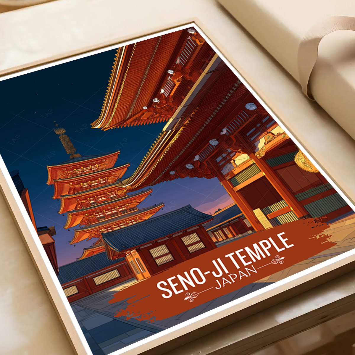 Seno-Ji Temple - Japan - Travel Art Wall Deco Poster - Art Print - Travel Art Poster
