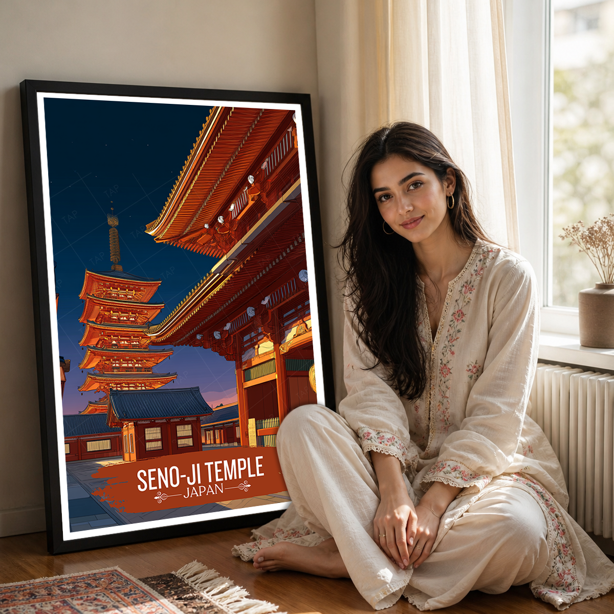 Seno-Ji Temple - Japan - Travel Art Wall Deco Poster - Art Print - Travel Art Poster