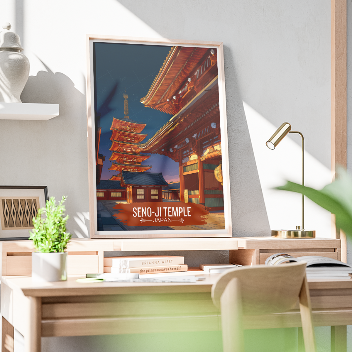 Seno-Ji Temple - Japan - Travel Art Wall Deco Poster - Art Print - Travel Art Poster