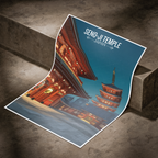 Seno-Ji Temple Tokyo - Japan - Travel Art Wall Deco Poster - Art Print - Travel Art Poster