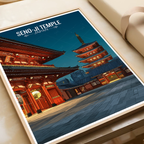 Seno-Ji Temple Tokyo - Japan - Travel Art Wall Deco Poster - Art Print - Travel Art Poster