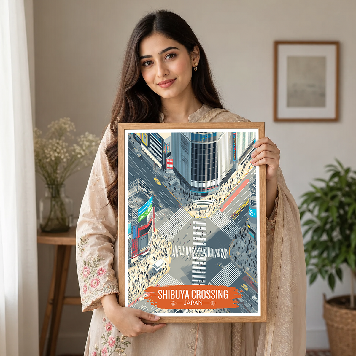 Shibuya Crossing - Japan - Travel Art Wall Deco Poster - Art Print - Travel Art Poster