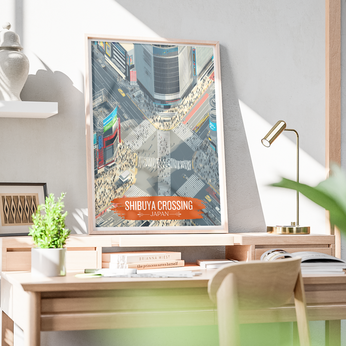 Shibuya Crossing - Japan - Travel Art Wall Deco Poster - Art Print - Travel Art Poster