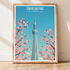 Tokyo Skytree - Japan - Travel Art Wall Deco Poster - Art Print - Travel Art Poster