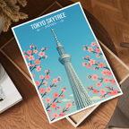 Tokyo Skytree - Japan - Travel Art Wall Deco Poster - Art Print - Travel Art Poster