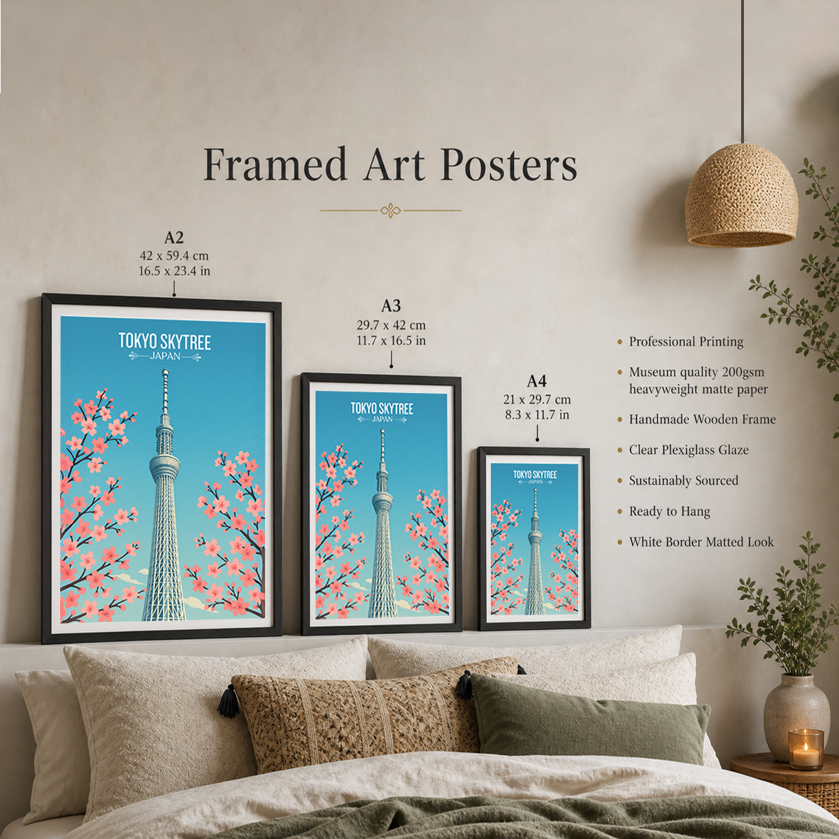 Tokyo Skytree - Japan - Travel Art Wall Deco Poster - Art Print - Travel Art Poster