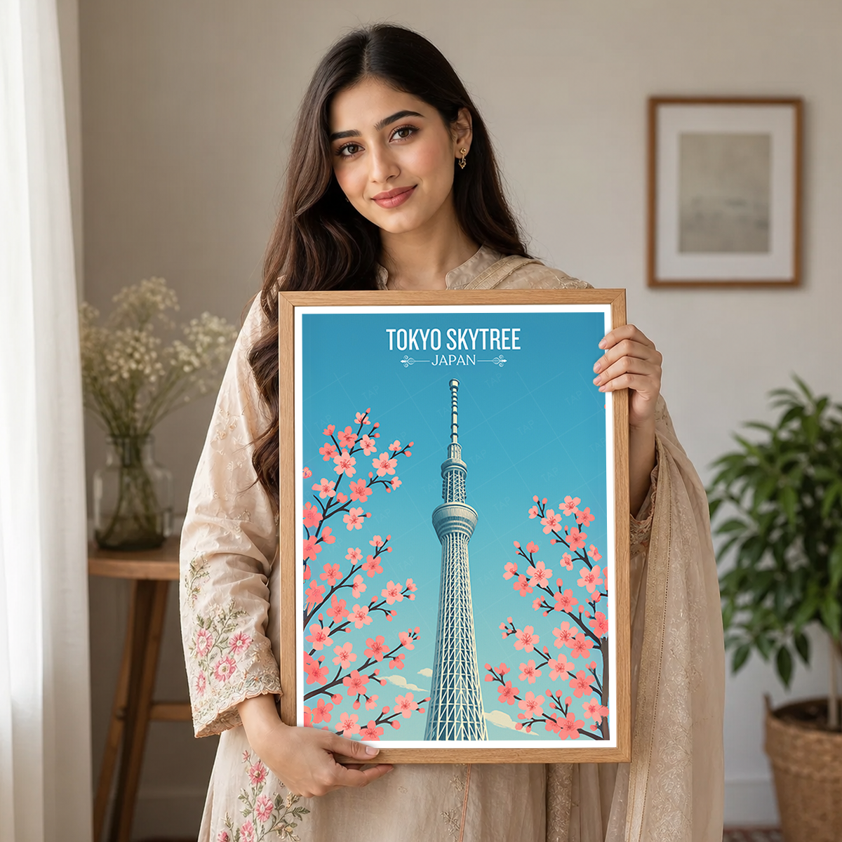 Tokyo Skytree - Japan - Travel Art Wall Deco Poster - Art Print - Travel Art Poster