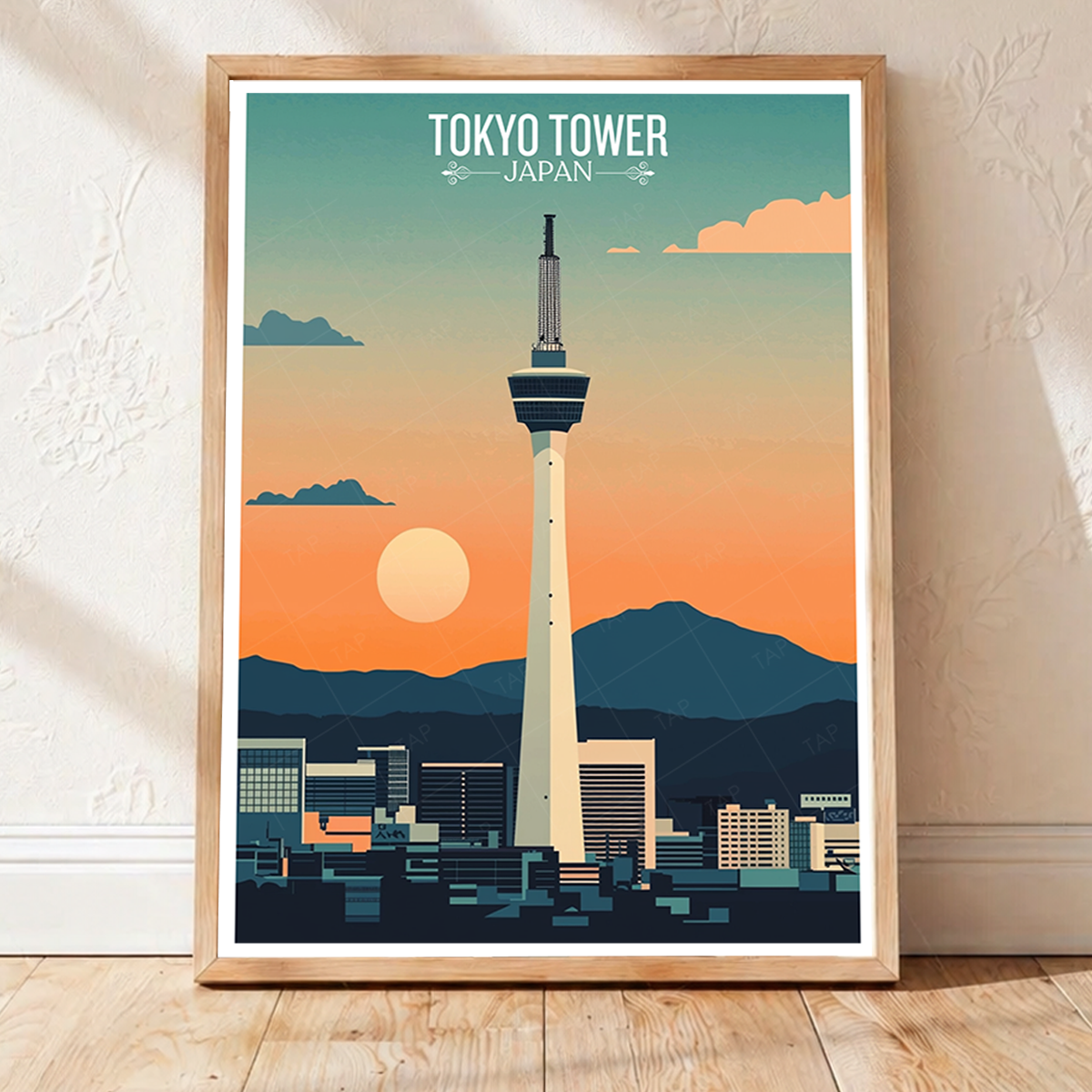 Tokyo Tower - Japan - Travel Art Wall Deco Poster - Art Print - Travel Art Poster