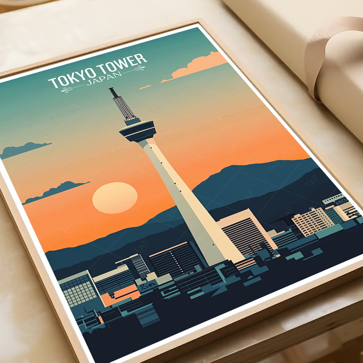 Tokyo Tower - Japan - Travel Art Wall Deco Poster - Art Print - Travel Art Poster