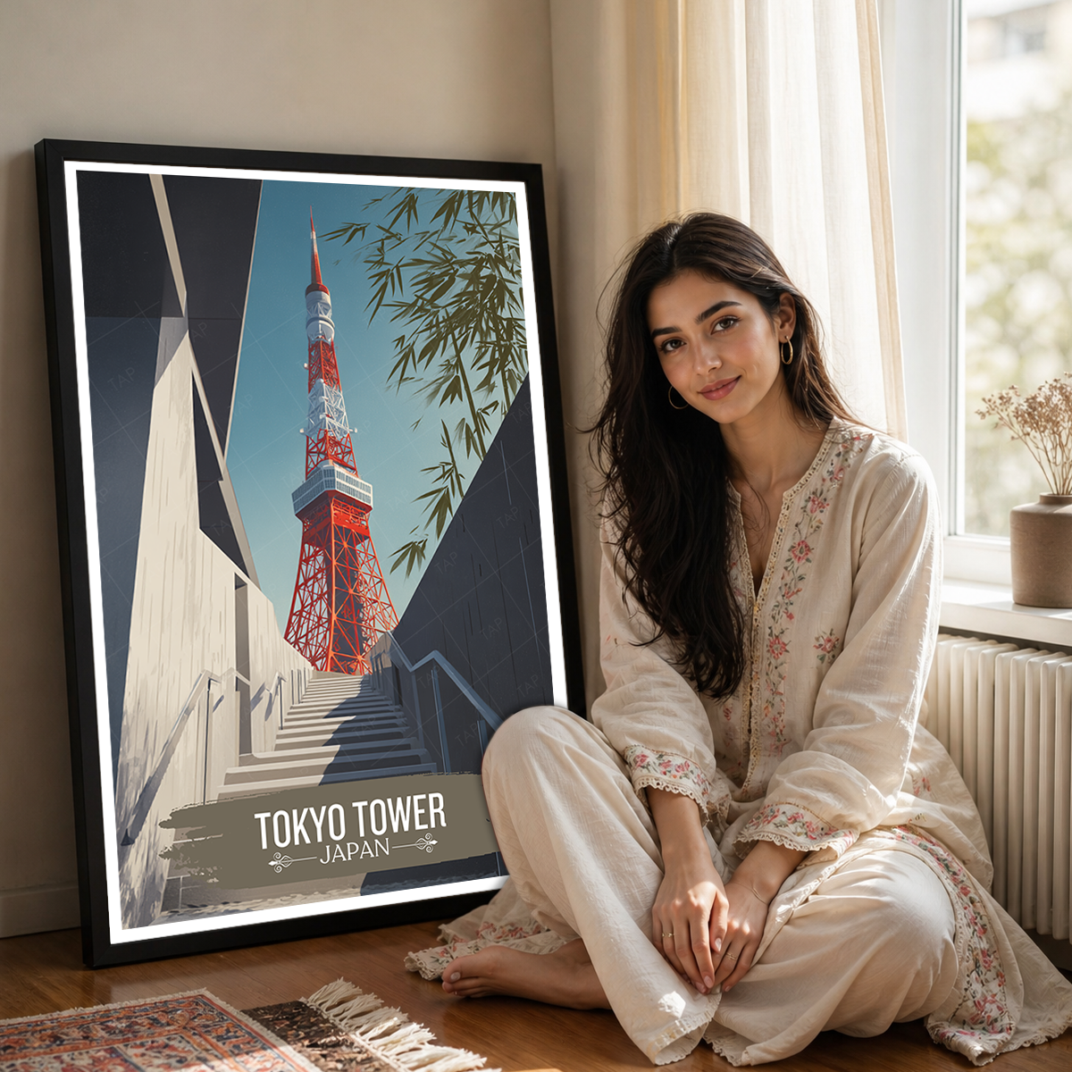 Tokyo Tower - Minato - Japan - Travel Art Wall Deco Poster - Art Print - Travel Art Poster