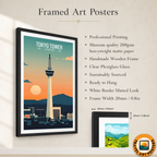 Tokyo Tower - Japan - Travel Art Wall Deco Poster - Art Print - Travel Art Poster