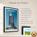 Ushiku Daibutsu - Japan - Travel Art Wall Deco Poster - Art Print - Travel Art Poster