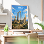 Amman - Jordan - Travel Art Wall Deco Poster - Art Print - Travel Art Poster
