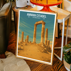 Amman Citadel - Jordan - Travel Art Wall Deco Poster - Art Print - Travel Art Poster