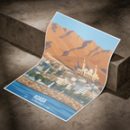 Aqaba Fort - Jordan - Travel Art Wall Deco Poster - Art Print - Travel Art Poster
