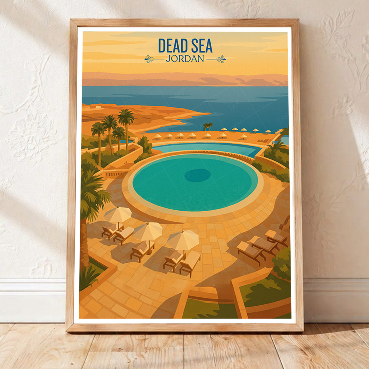 Dead Sea - Jordan - Travel Art Wall Deco Poster - Art Print - Travel Art Poster
