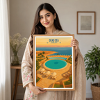 Dead Sea - Jordan - Travel Art Wall Deco Poster - Art Print - Travel Art Poster