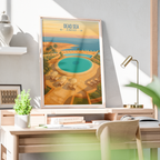 Dead Sea - Jordan - Travel Art Wall Deco Poster - Art Print - Travel Art Poster