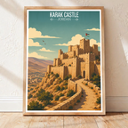Karak Castle - Jordan - Travel Art Wall Deco Poster - Art Print - Travel Art Poster