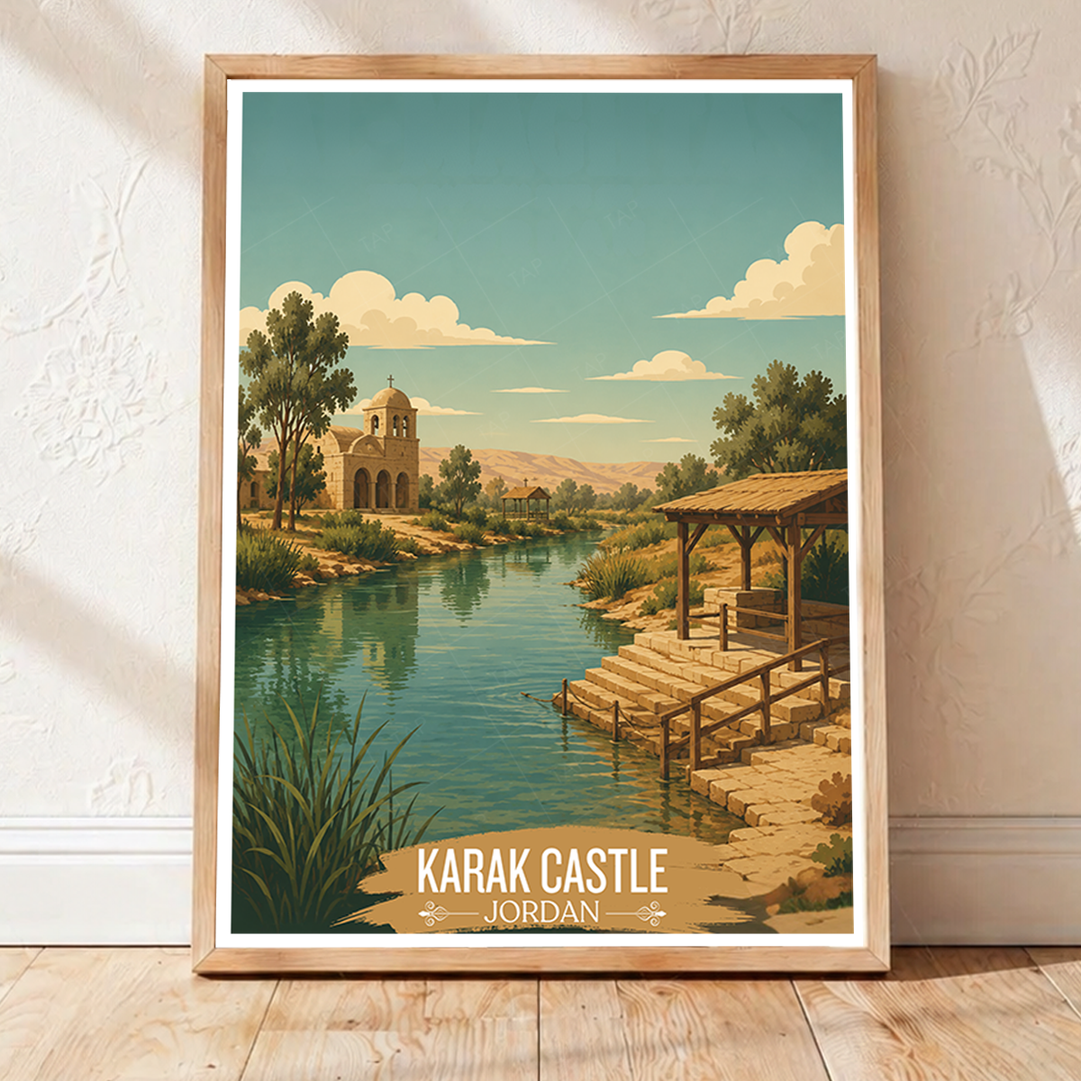 Karak Castle - Levant - Jordan - Travel Art Wall Deco Poster - Art Print - Travel Art Poster