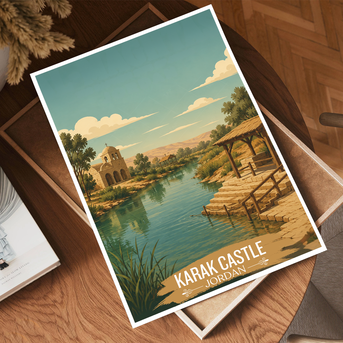Karak Castle - Levant - Jordan - Travel Art Wall Deco Poster - Art Print - Travel Art Poster