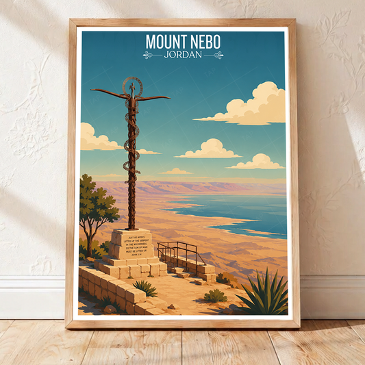 Mount Nebo - Jordan - Travel Art Wall Deco Poster - Art Print - Travel Art Poster