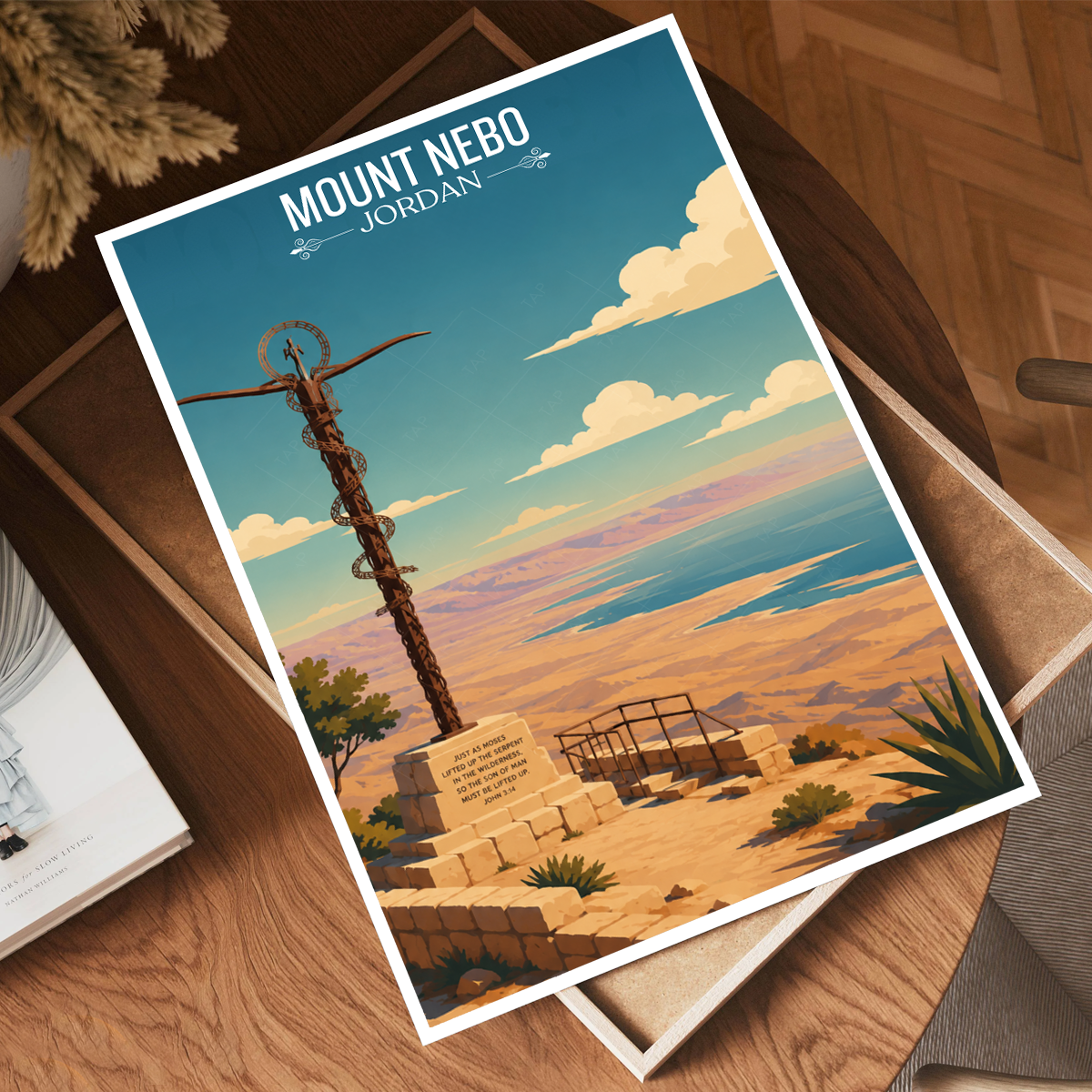 Mount Nebo - Jordan - Travel Art Wall Deco Poster - Art Print - Travel Art Poster