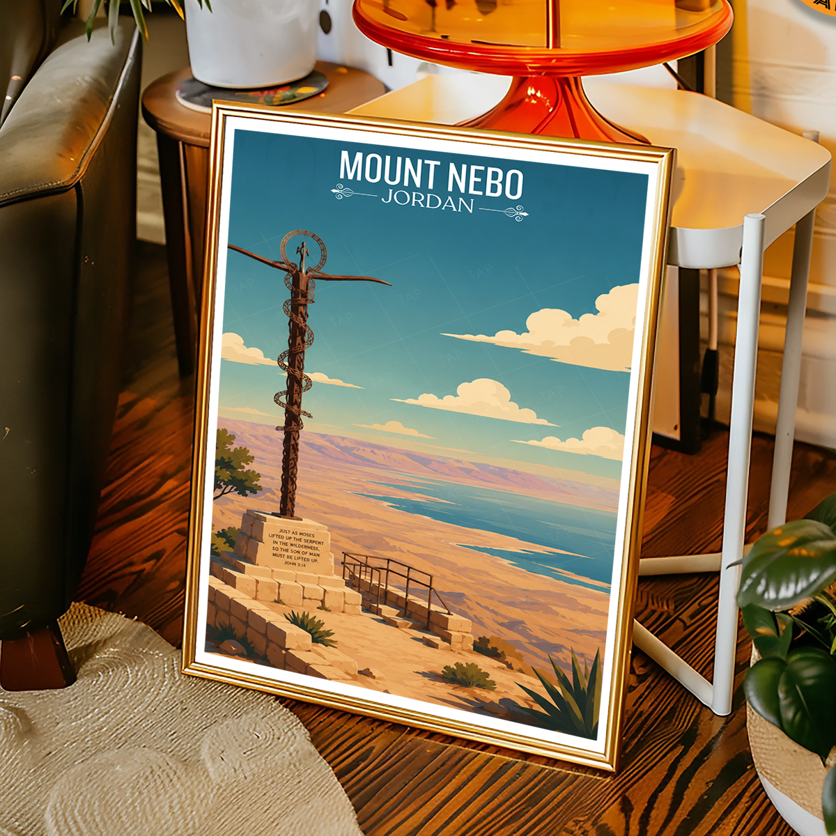 Mount Nebo - Jordan - Travel Art Wall Deco Poster - Art Print - Travel Art Poster