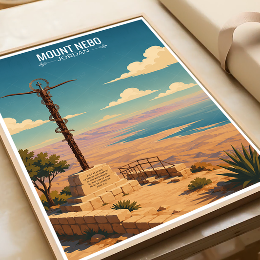 Mount Nebo - Jordan - Travel Art Wall Deco Poster - Art Print - Travel Art Poster