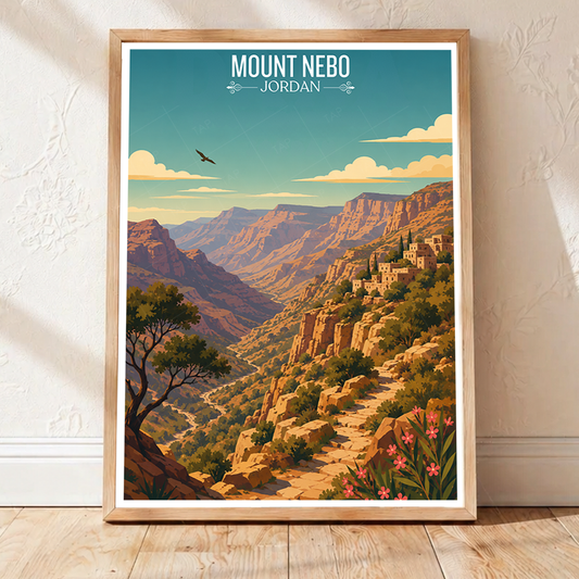Mount Nebo - Church of Moses - Jordan - Travel Art Wall Deco Poster - Art Print - Travel Art Poster