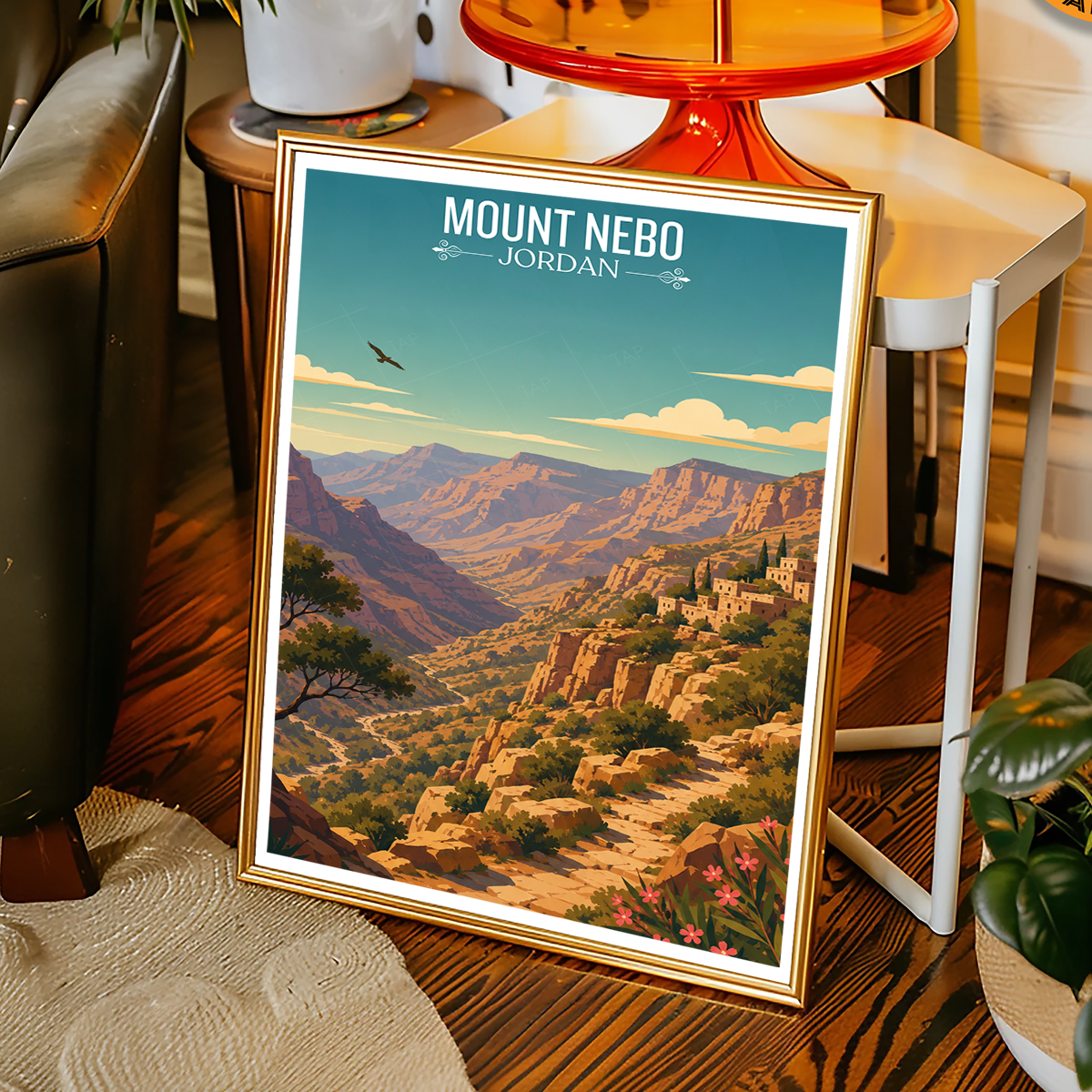 Mount Nebo - Church of Moses - Jordan - Travel Art Wall Deco Poster - Art Print - Travel Art Poster