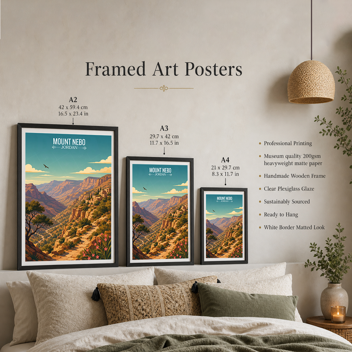 Mount Nebo - Church of Moses - Jordan - Travel Art Wall Deco Poster - Art Print - Travel Art Poster