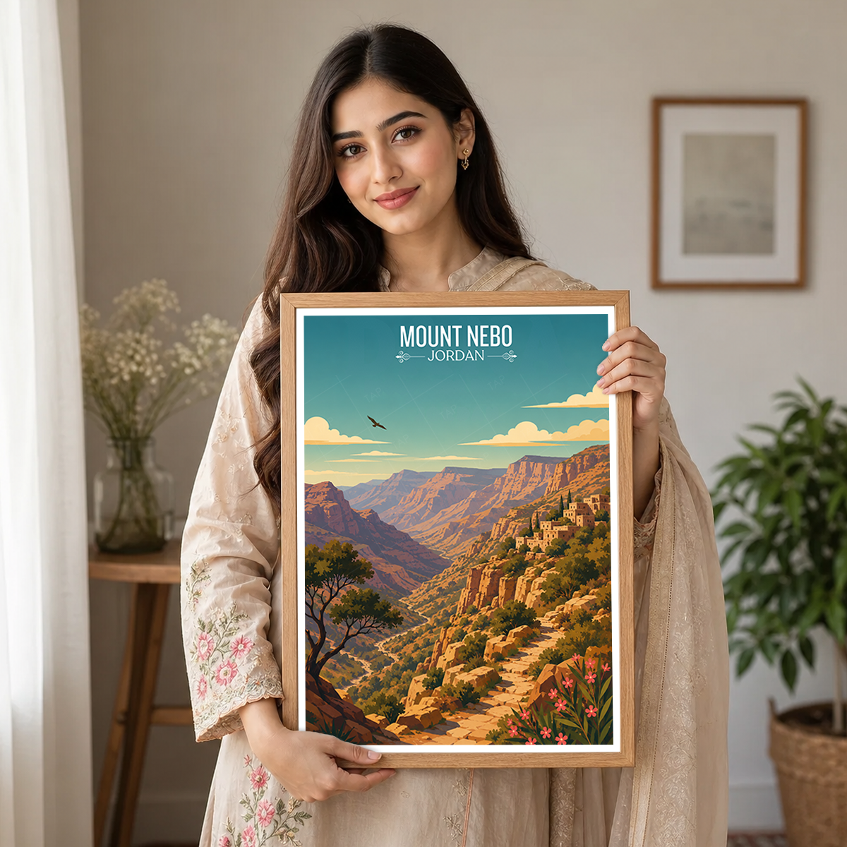 Mount Nebo - Church of Moses - Jordan - Travel Art Wall Deco Poster - Art Print - Travel Art Poster
