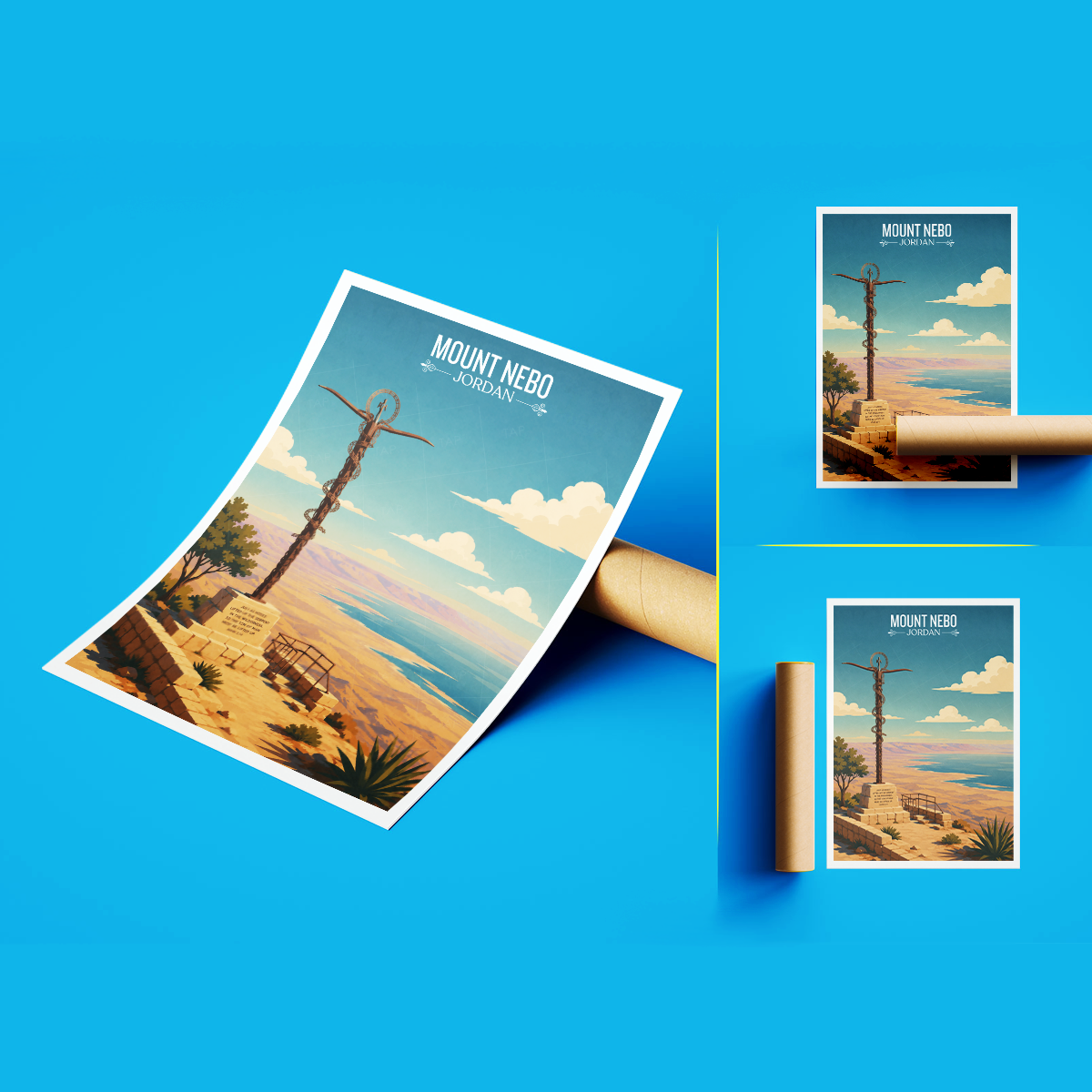 Mount Nebo - Jordan - Travel Art Wall Deco Poster - Art Print - Travel Art Poster