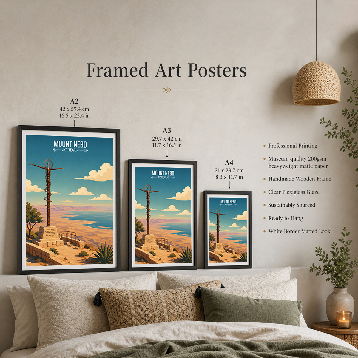 Mount Nebo - Jordan - Travel Art Wall Deco Poster - Art Print - Travel Art Poster
