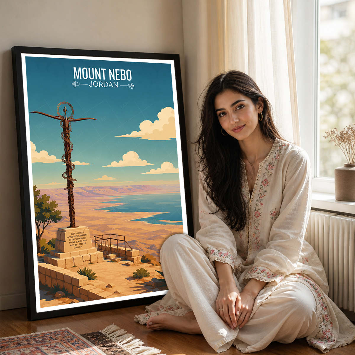Mount Nebo - Jordan - Travel Art Wall Deco Poster - Art Print - Travel Art Poster
