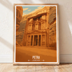 Petra - Jordan - Travel Art Wall Deco Poster - Art Print - Travel Art Poster