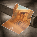 Petra - Jordan - Travel Art Wall Deco Poster - Art Print - Travel Art Poster