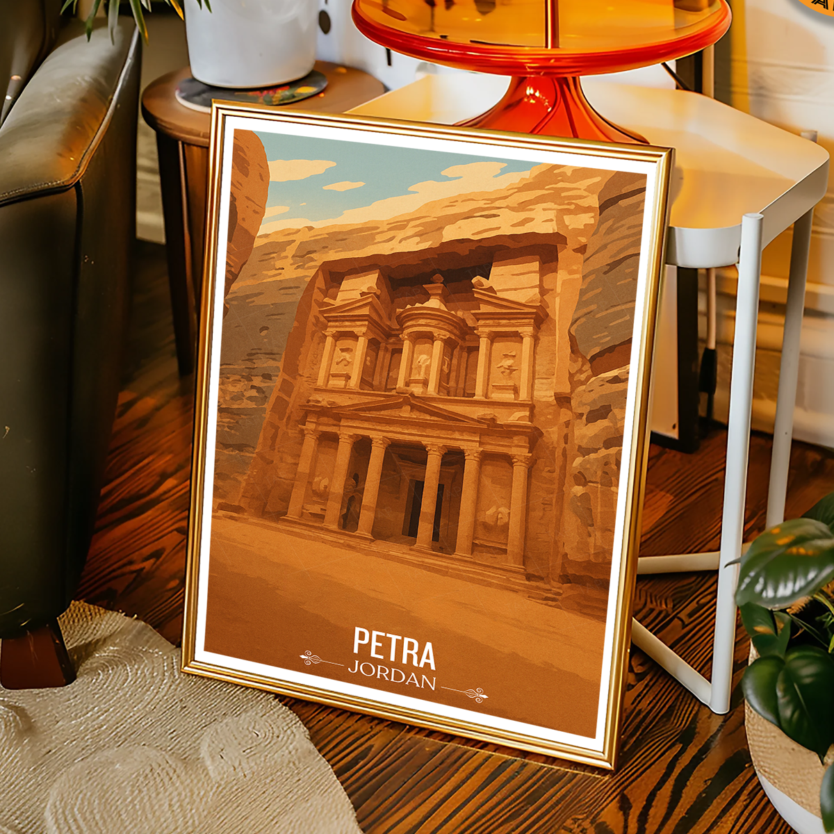 Petra - Jordan - Travel Art Wall Deco Poster - Art Print - Travel Art Poster