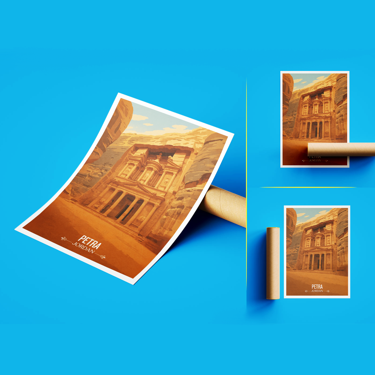 Petra - Jordan - Travel Art Wall Deco Poster - Art Print - Travel Art Poster