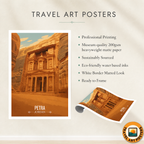 Petra - Jordan - Travel Art Wall Deco Poster - Art Print - Travel Art Poster