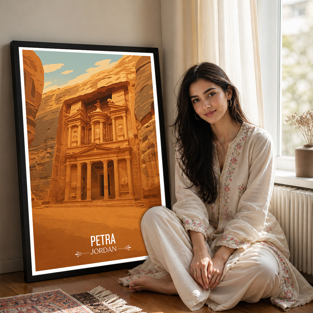 Petra - Jordan - Travel Art Wall Deco Poster - Art Print - Travel Art Poster