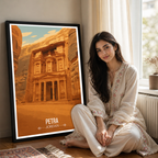 Petra - Jordan - Travel Art Wall Deco Poster - Art Print - Travel Art Poster