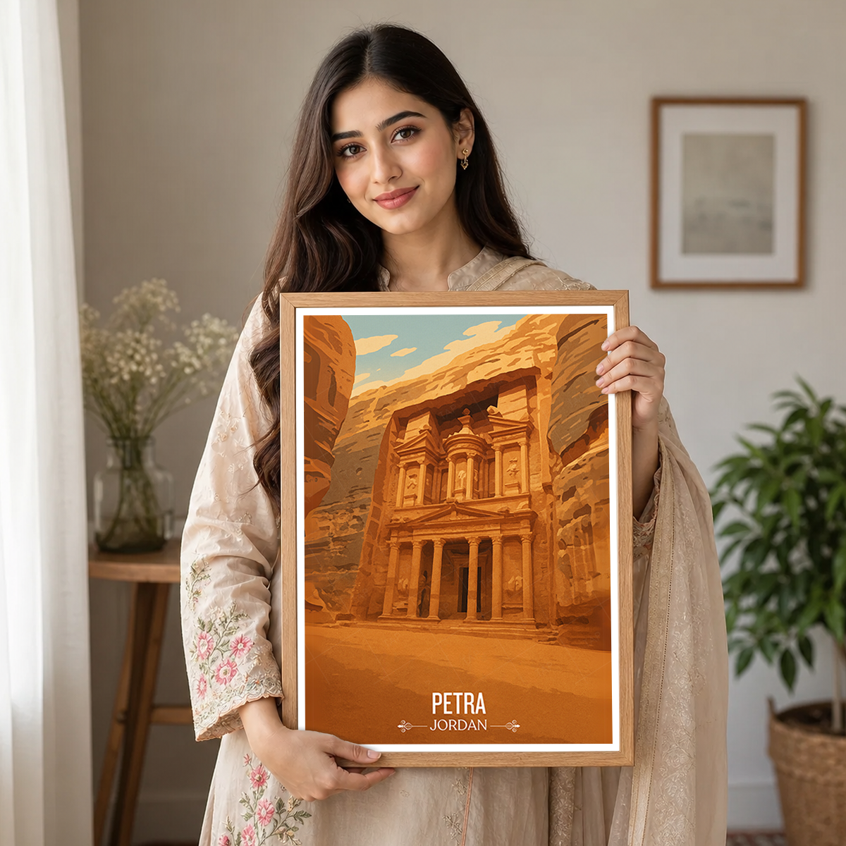Petra - Jordan - Travel Art Wall Deco Poster - Art Print - Travel Art Poster
