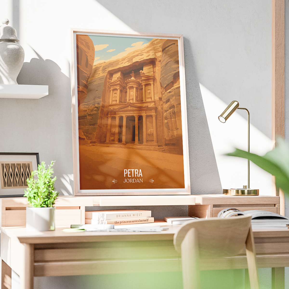 Petra - Jordan - Travel Art Wall Deco Poster - Art Print - Travel Art Poster