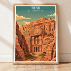 The Siq - Jordan - Travel Art Wall Deco Poster - Art Print - Travel Art Poster