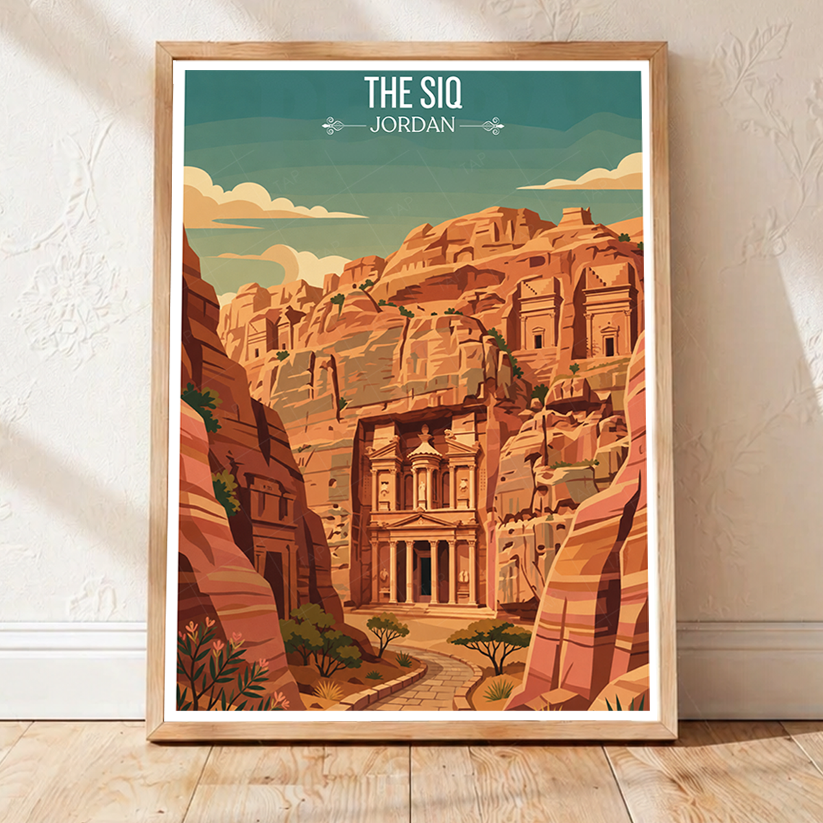 The Siq - Jordan - Travel Art Wall Deco Poster - Art Print - Travel Art Poster